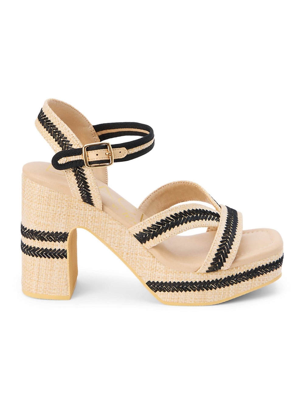 Beach by Matisse Adelaide Natural Raffia Platform Heel Sandal Size 7 Coastal